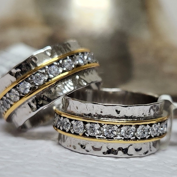 Bella Luce 1.50 CTW Rhodium And 14k Gold Over Sterling Silver Band Ring NWT - Picture 3 of 10